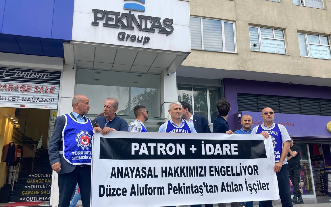 Aluform Pekintaş işçileri hakları için patronlara seslendi