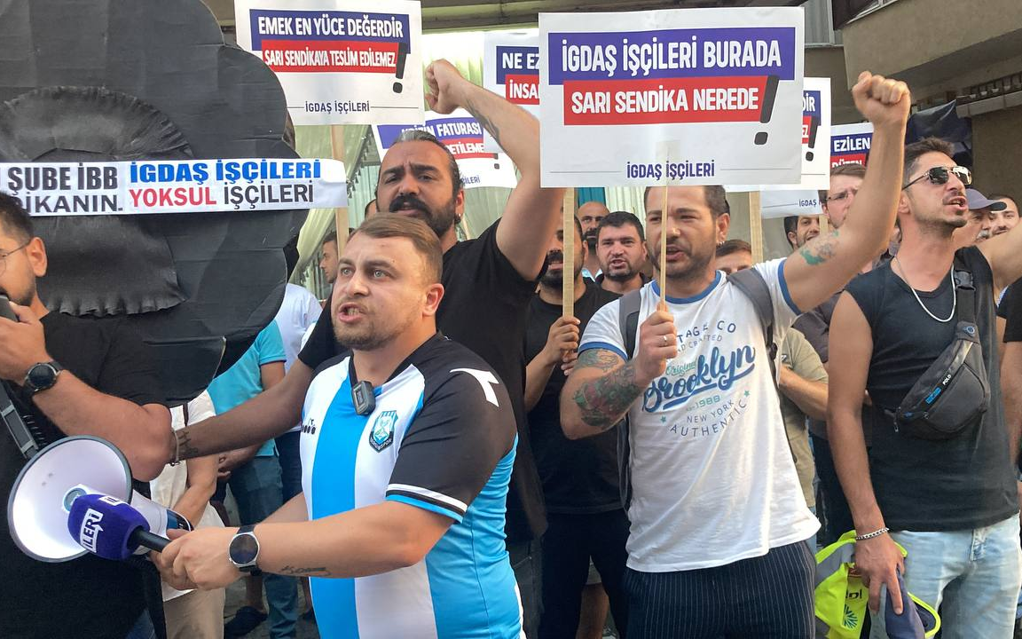 İGDAŞ işçilerinden TES-İŞ'e uyarı: 'Tek sendika siz değilsiniz'