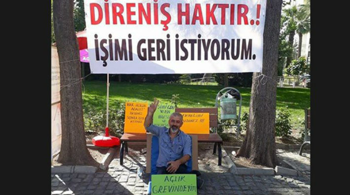 İzmir'de bir emekçi daha açlık grevine başladı