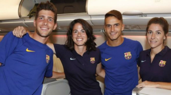 Barcelona standardı: Erkek takımı birinci sınıf, kadın takımı ekonomide uçtu