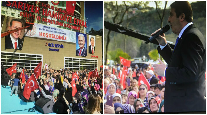 Okul, cami, şimdi de hastane: Açılış, AKP'nin seçim şovuna dönüştürüldü